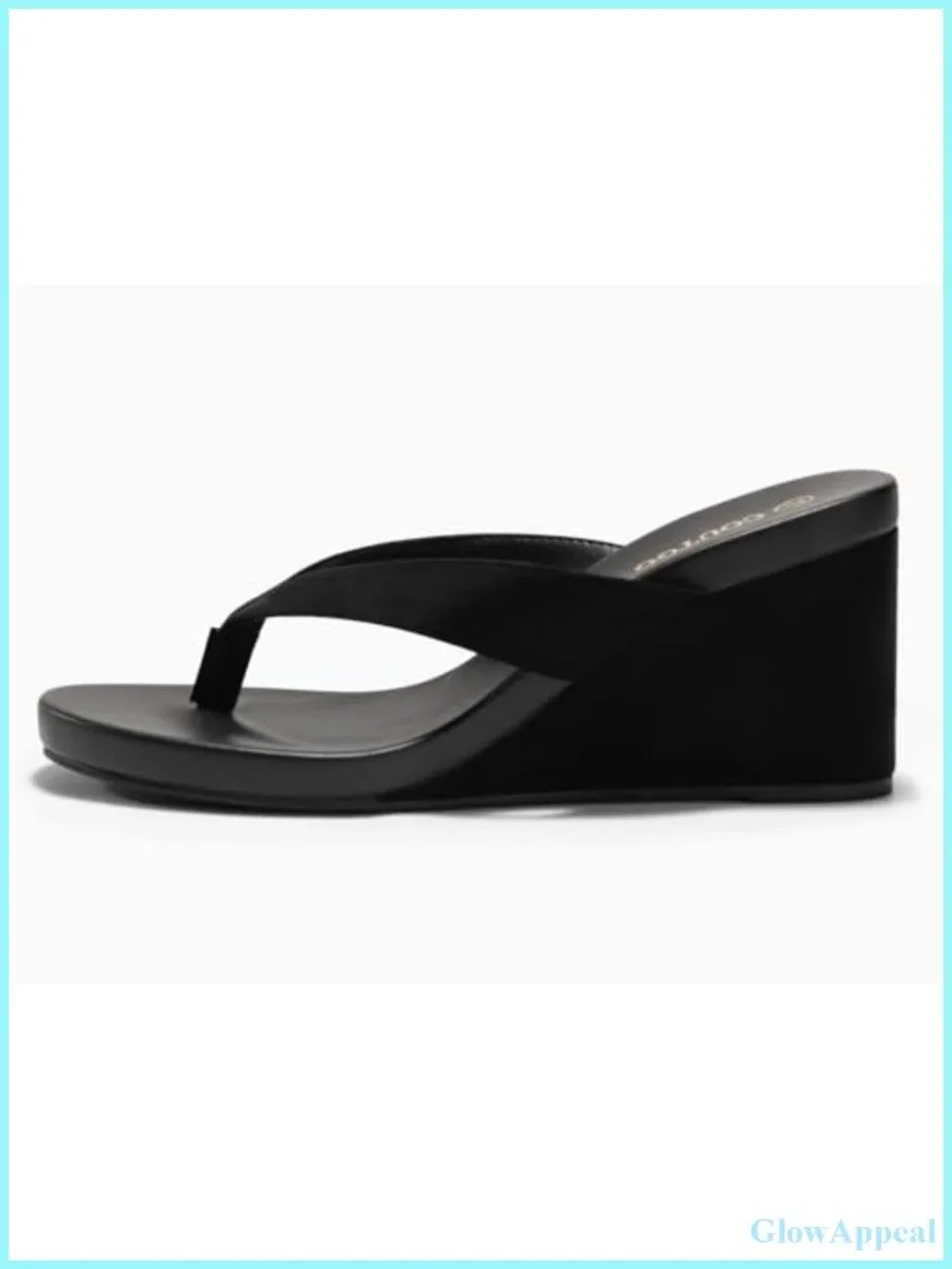 Coutgo Womens Platform Wedge Sandals Slip On Thong Flip Flops Summer Beach Shoes